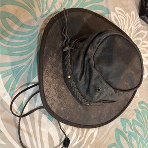 Stylish Black Leather Hat